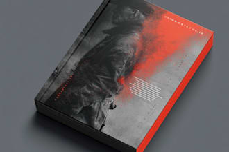 create a cinematic horror and thriller book cover