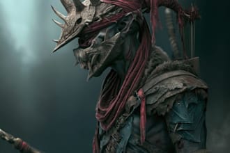create dark art, metal, gothic illustration