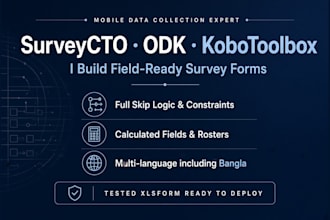 program your survey questionnaire in surveycto, odk or kobotoolbox
