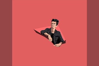 draw a vexel vector portrait illustration from your photo in adobe illustrator