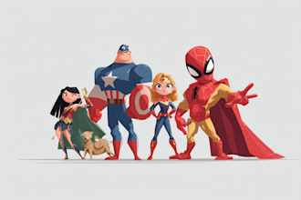create amazing custom super hero portrait