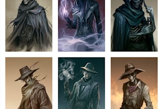 create detailed horror creepy art