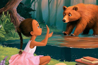 children story book illustration children story children