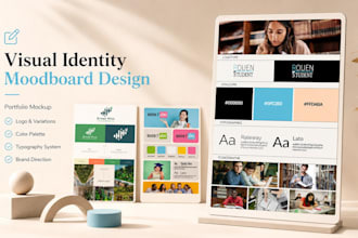 create a complete visual identity and moodboard