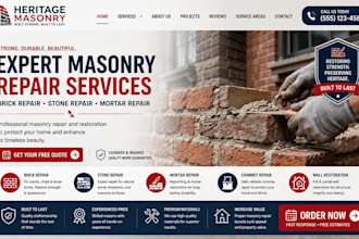 design wix masonry repair website brick repair stone repair mortar repair websit