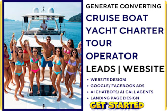 generate cruise boat tour yacht charter leads tour operator website