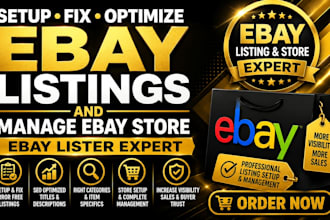 setup fix optimize ebay listings and manage ebay store ebay lister expert