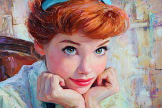 make a disney cartoon illustration