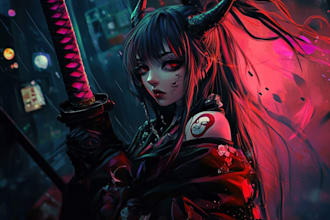 dark fantasy art with unique, intricate details