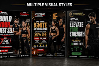 design professional gym and fitness flyers