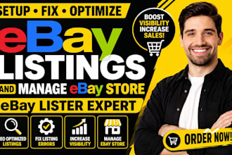 setup fix optimize ebay listings and manage ebay store ebay dropshipping lister