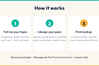 design custom printable worksheets for your classroom or homeschool
