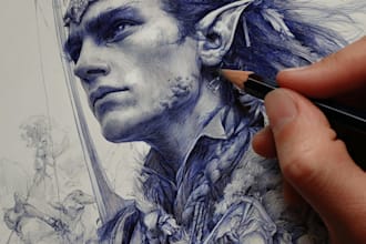 create professional fantasy character artwork