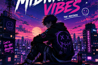 design stunning anime album cover art