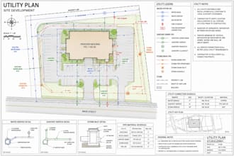 design grading, erosion control, site and utility plans in autocad