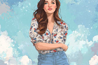 portrait into a disney style cartoon