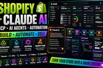 build shopify claude code mcp ai agent automation  custom app and liquid store
