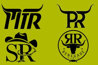 design western cattle brand and ranch logo