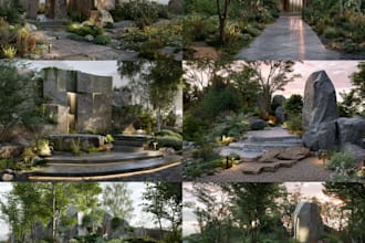 design detailed cityscape and landscape environment art