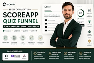 setup high converting score app quiz funnel for maximum lead conversion scoreapp