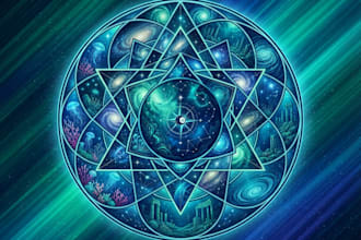create abstract geometric digital art