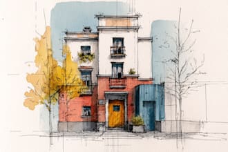 create urban sketches and architectural illustrations