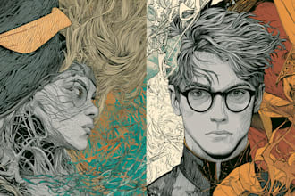 create cinematic superhero comic art for your graphic novel