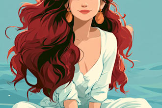 portrait in disney cartoon illustration