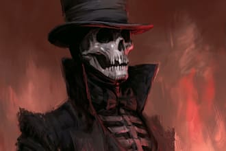 drawing horror and dark illustration