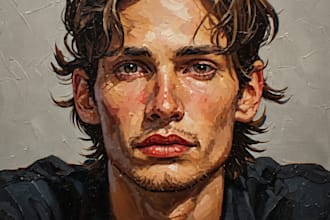 oil painting portrait and oil painting illustrations