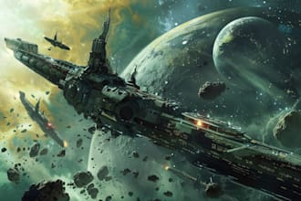 draw sci fi illustration and sci fi art
