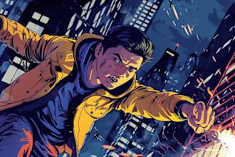 draw comic book in any style based on your script