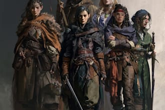create custom dnd party illustrations