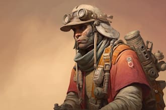 create epic sci fi and galactic character art for your story or project