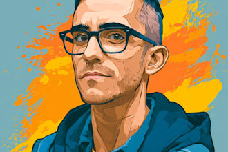 draw amazing and funny vector cartoon potrait