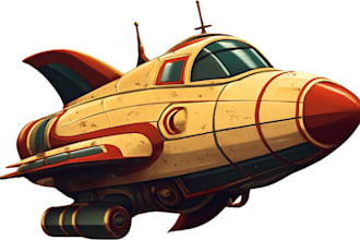 draw high quality spaceship concept