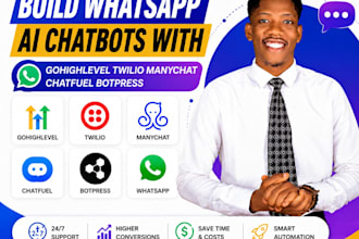 build whatsapp ai chatbots with gohighlevel twilio manychat chatfuel botpress