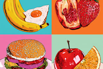 food pop art of your food pop art