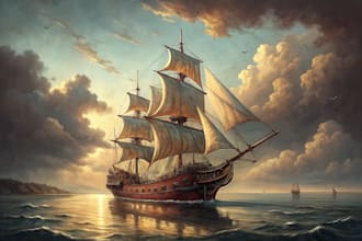 create ship oil painting of you idea