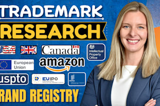 help you with trademark research and registration for your brand, uspto registry