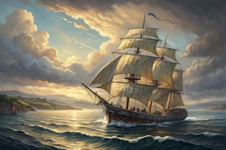 create ship oil painting of you idea