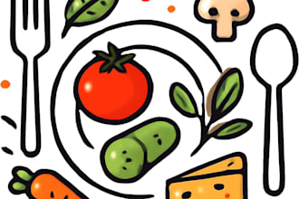 create food vector illustration for menu, logo, social media
