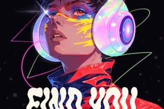 design album cover art, song cover art in digital painting