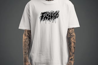 create a typography t shirt design and creative design