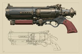 design unique weapons illustrations