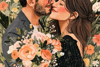 do couple portrait illustration