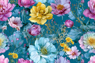 create unique watercolor seamless pattern design