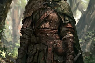 draw a fantasy character ilustration