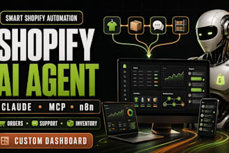 build shopify ai agent automation with jarvis claude code mcp n8n dashboard