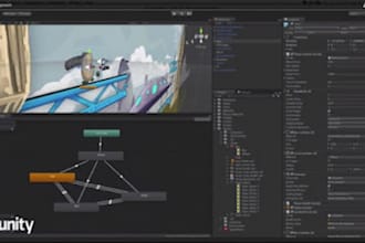develop unity 2d 3d games, mobile game, multiplayer game and game mechanics